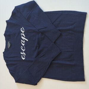 Banana Republic Italian Cashmere-Blend "Escape" Graphic Pullover Sweater